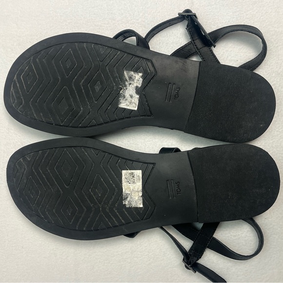 Toms Black Strappy Sandals - Picture 11 of 13